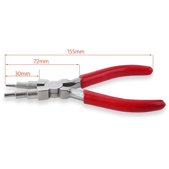 3pcs Jewelry Pliers Set Including 6-in-1 Jewelry Pliers Bent Nose Pliers Flat Nylon Nose Pliers