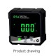 4 X 90-degree Inclinometer Lcd Screen Magnetic Digital Display Protractor Bevel Gauge Meter Angle Finder Green