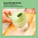 4-in-1 Hand-held Vegetable Cutter Portable Wireless Electric Kitchen Garlic Chopper Slicers Multi-function Green