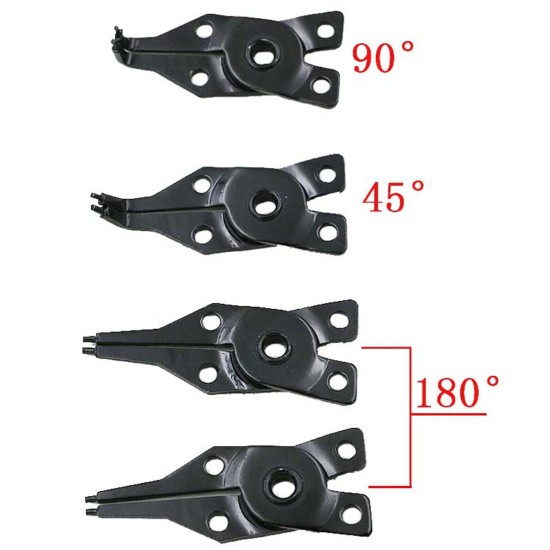 4-in-1 Multifunctional Snap-Ring Pliers Multi Crimp Tool Ring Remover Retaining Circlip Pliers Red