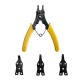 4-in-1 Multifunctional Snap-Ring Pliers Multi Crimp Tool Ring Remover Retaining Circlip Pliers Yellow