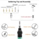 4-in-1 Portable Soldering Iron Kit Welding Pen Burner 1300 Degrees Butane Tip Tool with Visual Air Tank