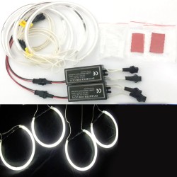 4*131mm White CCFL LED Angel Eyes Halo Rings Lighting Headlight Lamp for BMW E36 E46 E39 E38 white