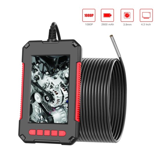 4.3inch Screen Waterproof Endoscope 3.9mm HD Handheld Industrial Borescope 5 meters