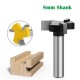 45# Steel 8mm Shank Woodworking Milling Cutter Three Flutle T Type Wood Router Bit