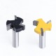 45# Steel 8mm Shank Woodworking Milling Cutter Three Flutle T Type Wood Router Bit