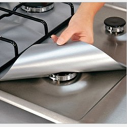 4/8/12/24pcs Reusable Aluminum Foil Gas Stove Burner Cover Protector Liner Clean Mat Pad