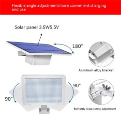 48led Outdoor Led Solar Light Intelligent Automatic Street Lamp with Solar Panel white shell