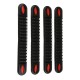 4PCS Car Front Rear Bumper Protector Corner Guard Scratch Bar Black Rubber Strip black