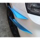 4Pcs Car Front Bumper Canard Lip Splitter Fin Body Spoiler Universal Modified Decoration  blue