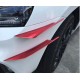 4Pcs Car Front Bumper Canard Lip Splitter Fin Body Spoiler Universal Modified Decoration  red