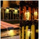 4Pcs Solar Lamp LED Waterproof Outdoor Light for Waterproof Landscape Step Stair Deck Yard Balcony Fence Black warm light