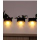 4Pcs Solar Lamp LED Waterproof Outdoor Light for Waterproof Landscape Step Stair Deck Yard Balcony Fence Brown warm light