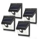 4Pcs Solar Powered Wall Lamp Motion Sensor 40LEDs IP65 Waterproof for Outdoor Garden Yard