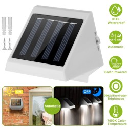 4leds Solar Wall Light Outdoor Waterproof Security Lamp for Stair Fence Garden Patio LED Solar Light