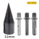 4pcs Firewood Log Splitter Drill Bit Splitting Cone Twist Auger Breaker