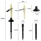 4pcs Led Electronic Candle Lights Waterproof Solar Lamp with Grounding Accessories for Garden Decoration Warm White