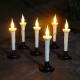 4pcs Led Electronic Candle Lights Waterproof Solar Lamp with Grounding Accessories for Garden Decoration Warm White