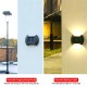 4pcs Led Outdoor Solar Lamp Intelligent Sensor Waterproof Automatic Wall Lamp 8LED Warm White