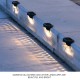 4pcs Solar Led Stairs Light Outdoor Waterproof Lamps Colorful Light