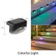 4pcs Solar Led Stairs Light Outdoor Waterproof Lamps Colorful Light