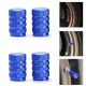 4pcs/set Car Tire Colorful Aluminum Alloy Valve Cap Wheel Valve Cover Dust Cap blue