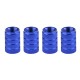 4pcs/set Car Tire Colorful Aluminum Alloy Valve Cap Wheel Valve Cover Dust Cap blue