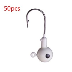 50 Pcs/set Jig Head Colorful Spray Paint Soft Bait Insect Hooks Luminous 50 bags_3.5g