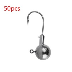 50 Pcs/set Jig Head Colorful Spray Paint Soft Bait Insect Hooks Nude color 50 bags_5g