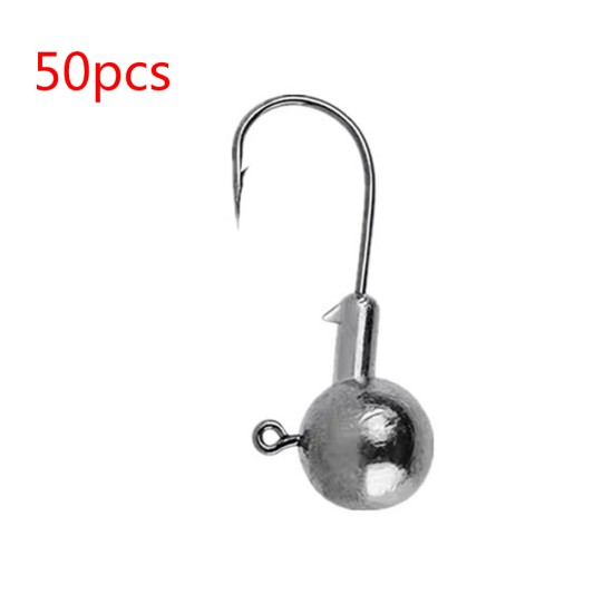 50 Pcs/set Jig Head Colorful Spray Paint Soft Bait Insect Hooks Nude color 50 bags_5g