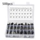 500PCS Electrolytic Capacitors Kit with Assortment Box 0.1UF-1000UF 24 Values 16V-50V Aluminum Passive Components Supply 500PCS / set