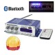 502S Mini Bluetooth Amplifier Remote Control USB/SD Card Player FM Radio Power Amplifier 12V red Bluetooth power amplifier