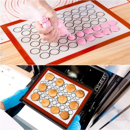 5pcs/set Silicone Baking  Tool  Set Baking Mat Rolling Pin Rolling Pad Heat-resistant Baking Mat Baking mat set of 5