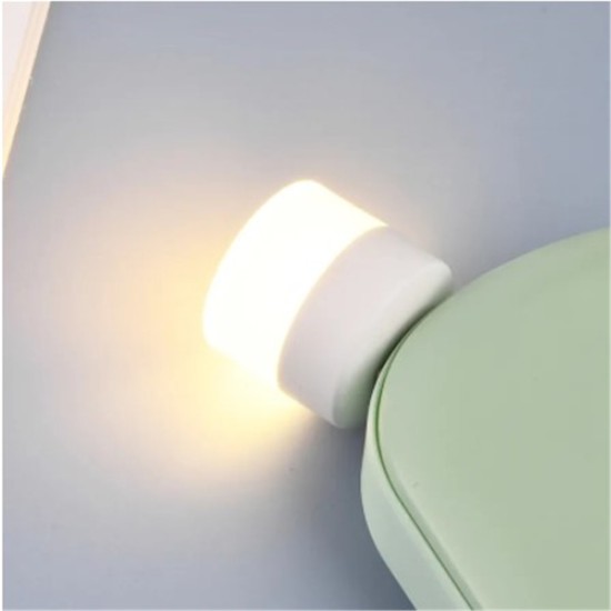 5v Usb Plug Night  Light Portable Book Led Eye Protection Reading Light Small Round Night Light Computer Mobile Power Charging Lamp warm light