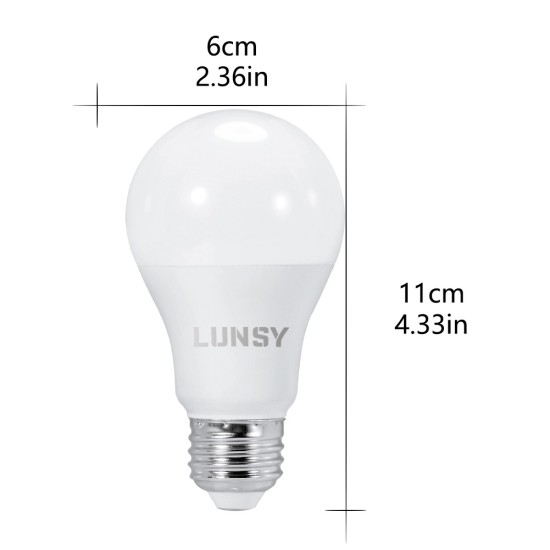 6 Packed A19 LED Light Bulb, E26/27 Socket  Bulb Non-dimmable