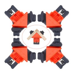 60/90/120 Degree Right Angle Clamp Corner Mate Woodworking Hand Fixing Clips Picture Frame Corner Clip Positioning Tools   Orange