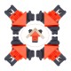 60/90/120 Degree Right Angle Clamp Corner Mate Woodworking Hand Fixing Clips Picture Frame Corner Clip Positioning Tools   Orange