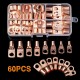 60X Assorted Car Auto Copper Ring Lug Terminal Wire Bare Cable Crimp Connectors 60-piece set