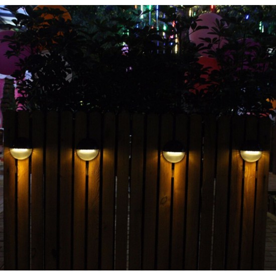 6LED Outdoor Solar-powered Fence Lamp Garden Landscape Light Decoration  White light