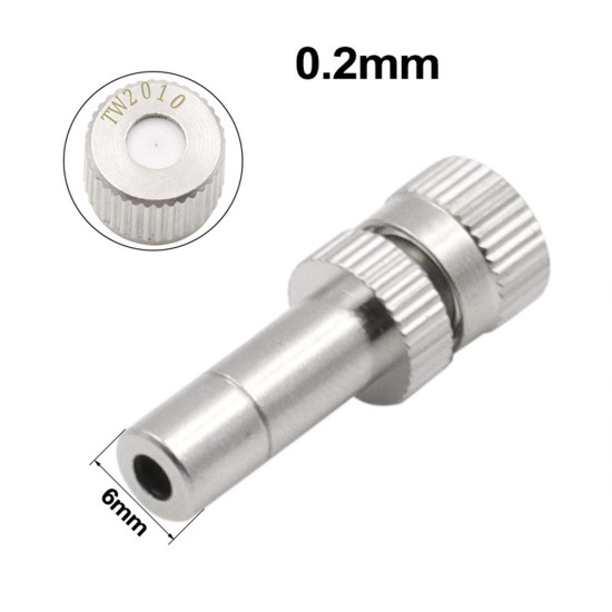 6mm Connectors Low Pressure Fogging Nozzle Water Spray Nozzle Humidification Dust Removal Cooling 0.2mm