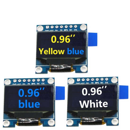 7-pin Gnd 0.96inch Oled Display 128x64 Ssd1306 Chip Spi Ultra-low Power Consumption Display Module White