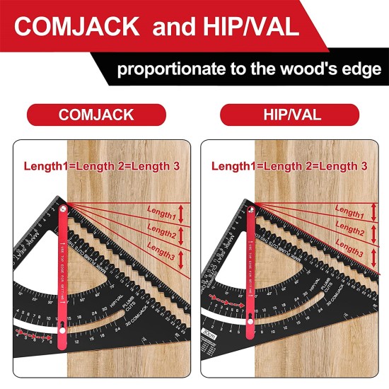 7/12 Inch Carpentry Triangle Ruler Adjustable Carpenter Layout Square Woodworking Tools Imperial 7inch