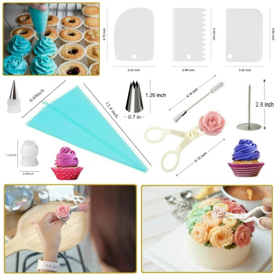 73Pcs/Set DIY Cake Turntable Baking Nozzles Tools Set for Decor 73 sets