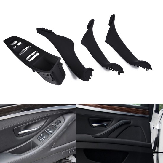 7pcs/set Black Door Handle Window Switch Panel for BMW 5 Series F10 F18 520 523 525 for BMW 5 Series F10 F18 520 523 525 black