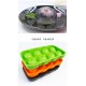 8 Cavities Ice Balls Maker Round Silicone Tray Mold for Ice Pudding Mousse Jelly black_black