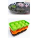 8 Cavities Ice Balls Maker Round Silicone Tray Mold for Ice Pudding Mousse Jelly black_black