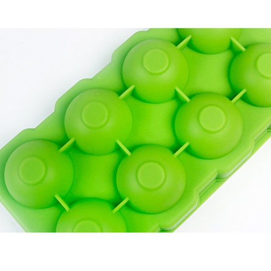 8 Cavities Ice Balls Maker Round Silicone Tray Mold for Ice Pudding Mousse Jelly black_black