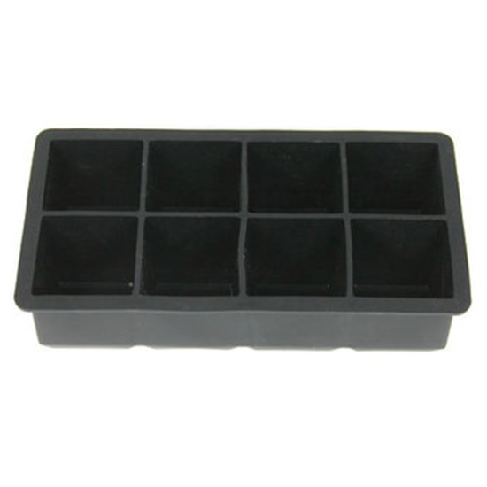 8-Grid Silicone Ice Cube Mold Frozen Tray Ice Making Mold Home Kitchen DIY Tools Ink black