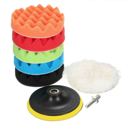 8Pcs/Set Car Polishing Pad 3/4/5/6/7 inch Sponge Buffing Waxing Boat Car Polish Buffer Drill Wheel Polisher Removes Scratches 3 inches