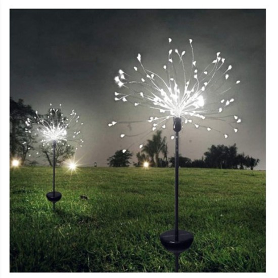 90/120 Leds High Brightness Ground Plug Solar  Lights Outdoor Lawn Fairy Lighting Lamp For Gardens Courtyards Weddings Decoration 120 Lights Cool White